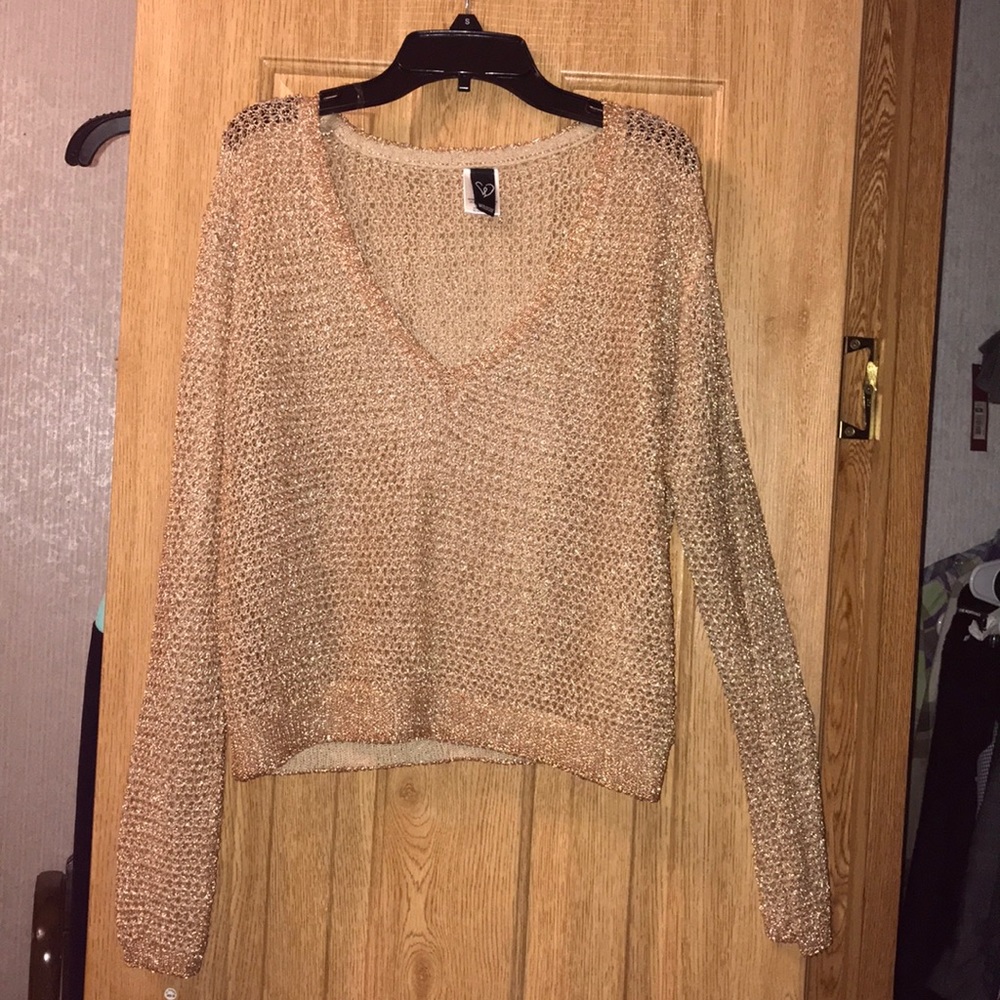 Long sleeve sheer see-through top